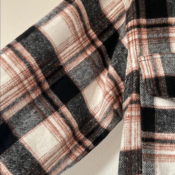 Plaid Button-Up Shacket - Picture 2 of 2